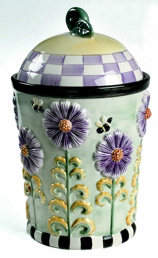 Lavender Tea Garden Figural Cookie Jar & Lid by Sakura-1