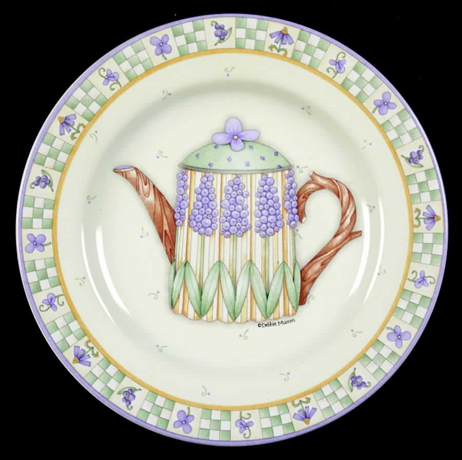 Lavender Tea Garden Salad/Dessert Plate by Sakura-1