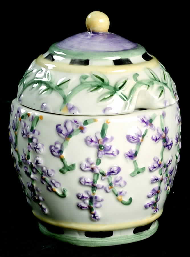 Lavender Tea Garden Figural Sugar Bowl & Lid by Sakura-1