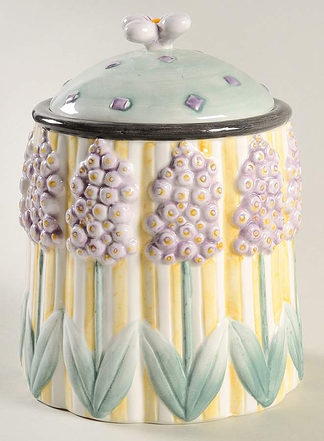 Lavender Tea Garden Small Canister & Lid by Sakura-1