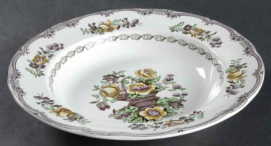 Avondale Purple Large Rim Soup Bowl by Spode-1