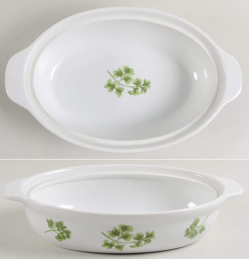 Parsley 1.5 Pint Oval Covered Casserole No Lid by Sadek-1