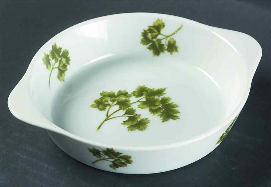 Parsley 6" Eared Round Egg Dish by Sadek-1