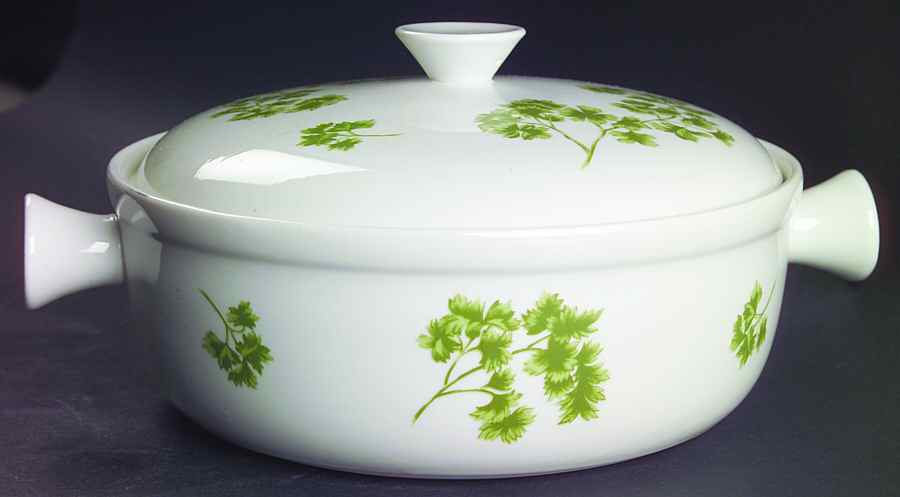 Parsley 2 Qt Round Covered Casserole by Sadek-1
