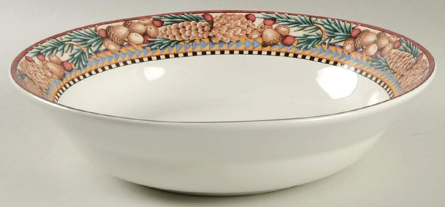 Pine Cone 9" Round Vegetable Bowl by Sakura-1