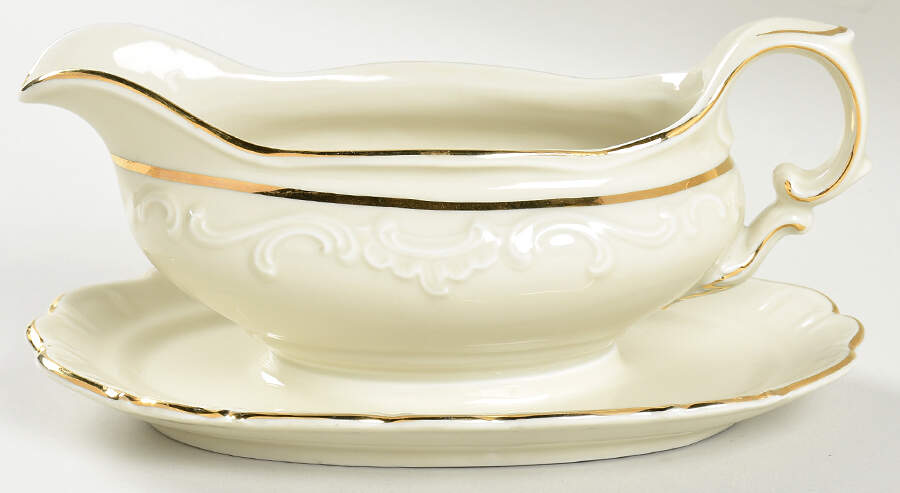 SCH303 Gravy Boat with Attached Underplate by Schumann - Bavaria-1