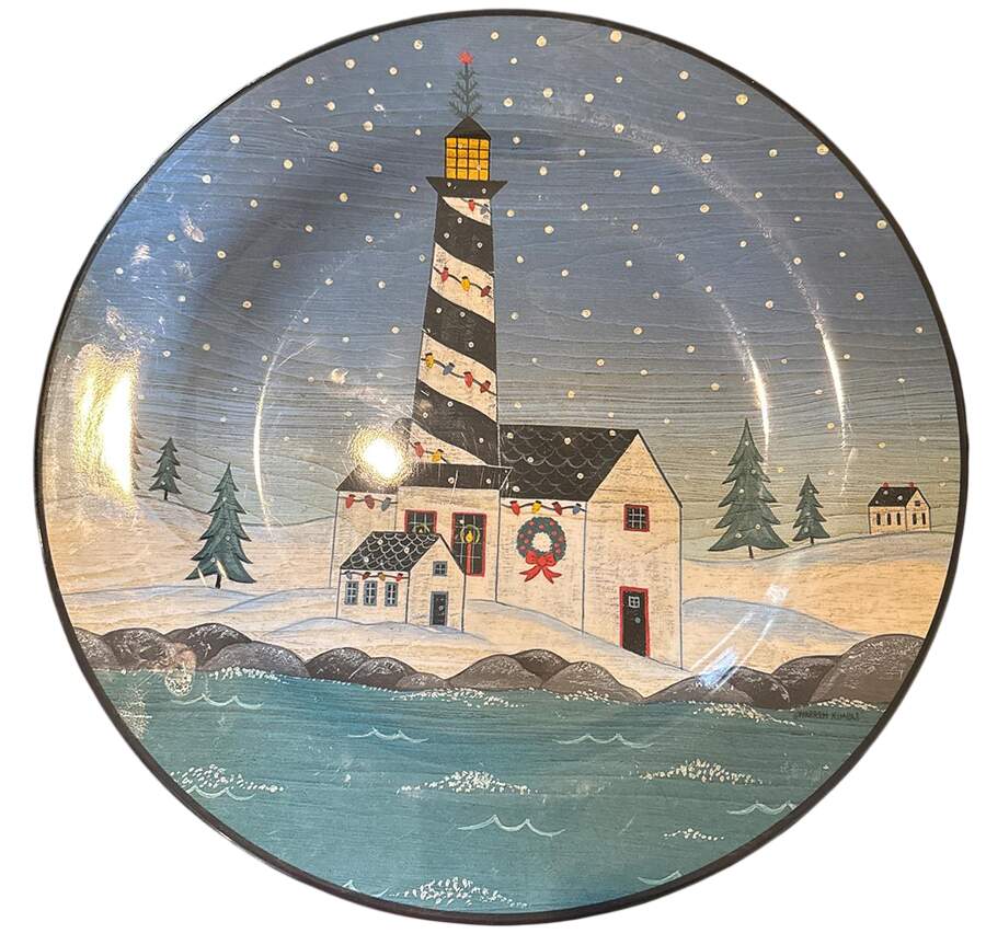 Home For The Holidays Chop Plate/Round Platter Plastic 15" by Sakura-1