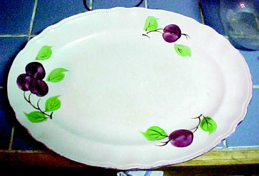 Cherry Ripe 14" Oval Serving Platter by Sovereign Potters-1
