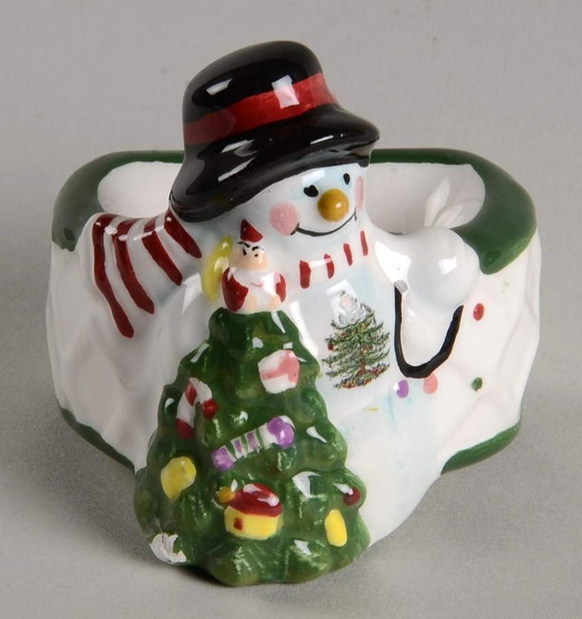 Christmas Tree Figural Napkin Ring by Spode-1