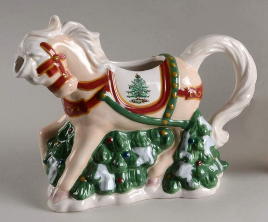 Christmas Tree Figural Horse Creamer by Spode-1