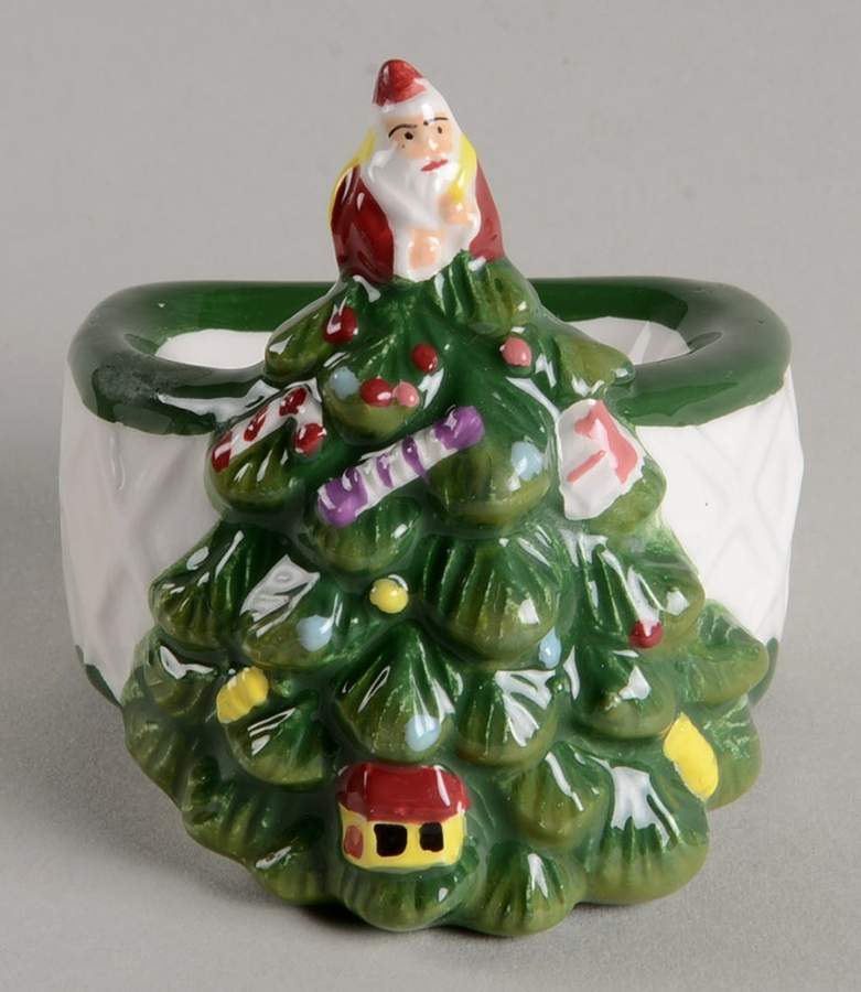 Christmas Tree Figural Napkin Ring by Spode-1