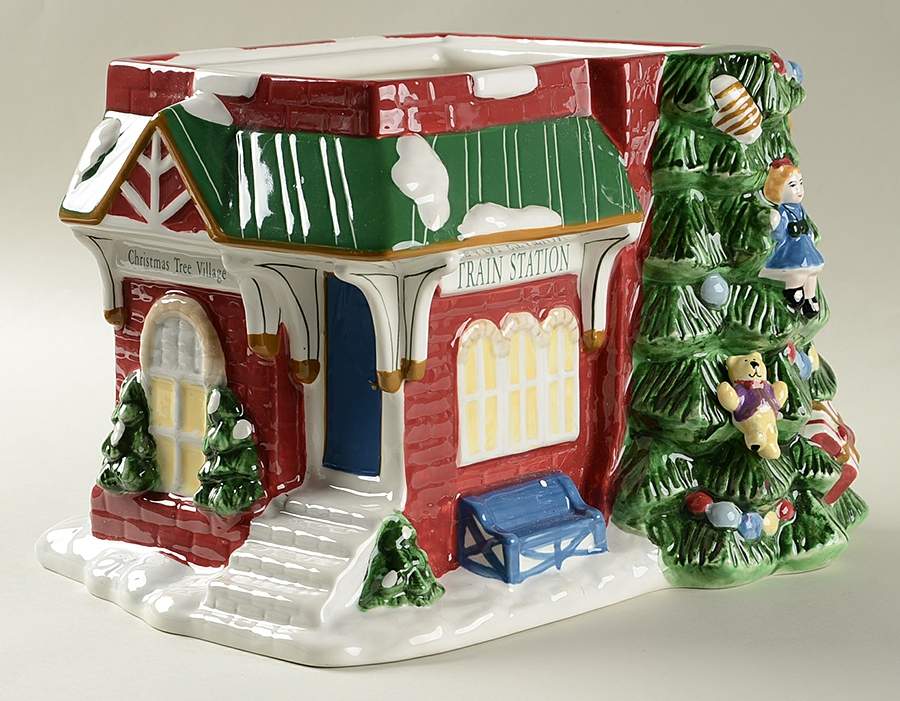 Christmas Tree Figural Cookie Jar No Lid by Spode-1