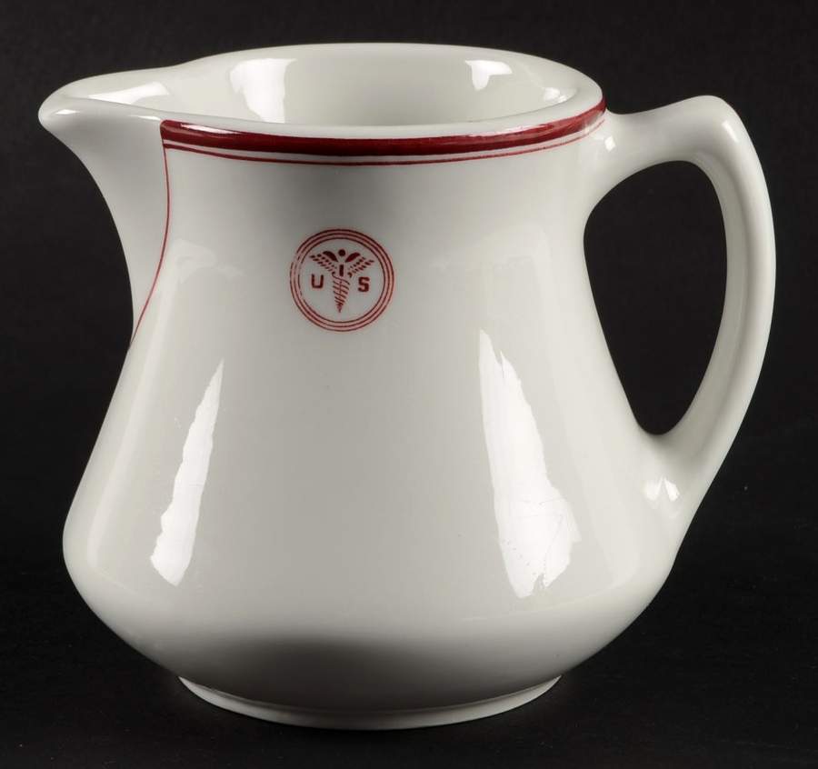 US Army Medical Department 16 Oz Pitcher by Sterling China (USA)-1