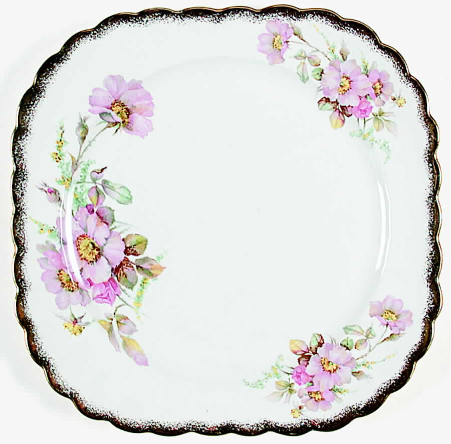 Wild Rose (Square) Luncheon Plate by Sebring Pottery-1