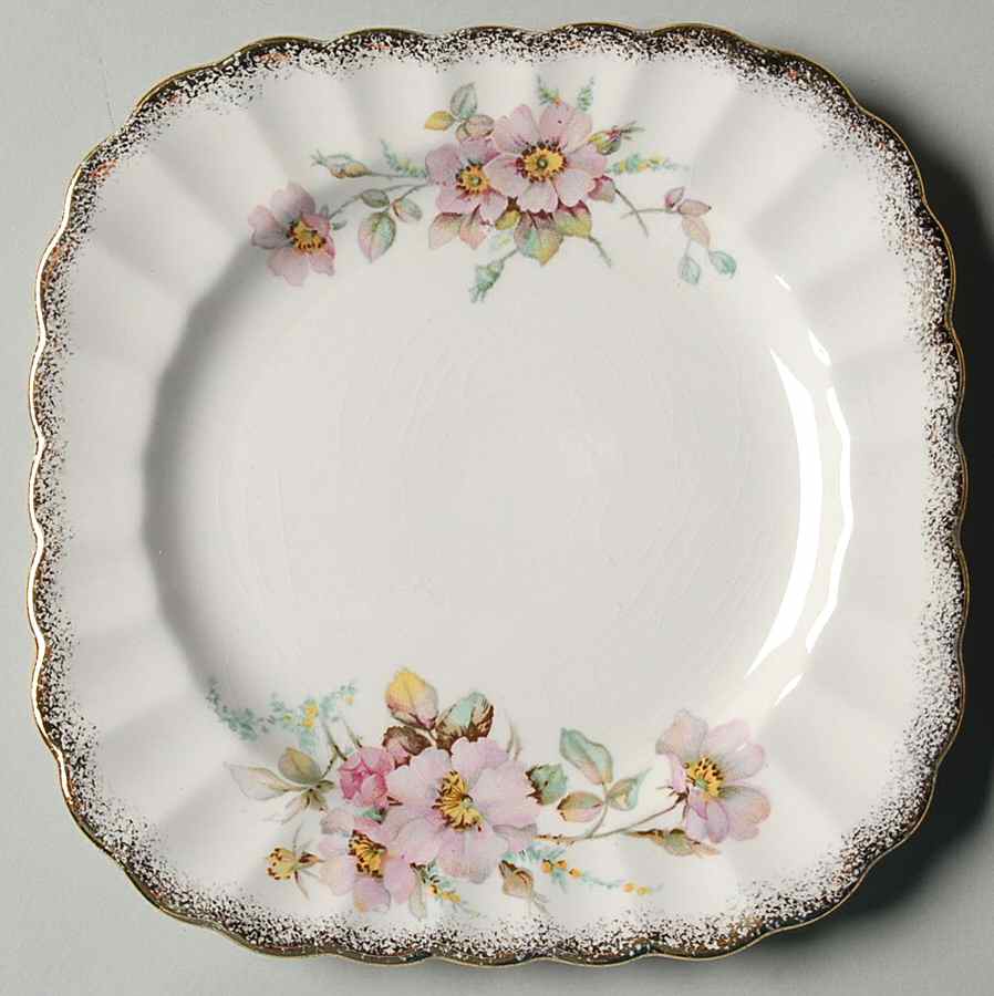 Wild Rose (Square) Bread & Butter Plate by Sebring Pottery-1