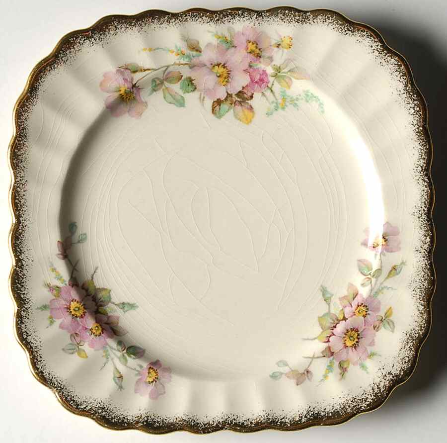 Wild Rose (Square) Salad Plate by Sebring Pottery-1