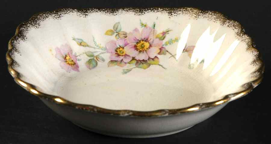 Wild Rose (Square) Fruit/Dessert (Sauce) Bowl by Sebring Pottery-1