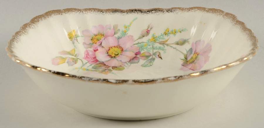 Wild Rose (Square) 8" Round Vegetable Bowl by Sebring Pottery-1
