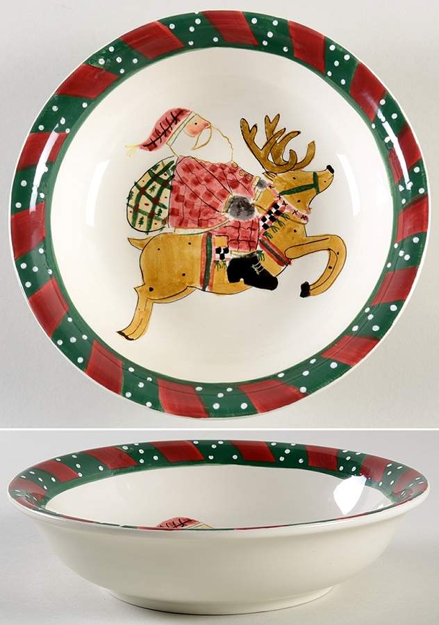 Santa's Spirit Coupe Soup Bowl by Sakura-1