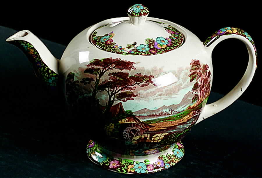 The Old Mill Teapot & Lid by Sadler-1