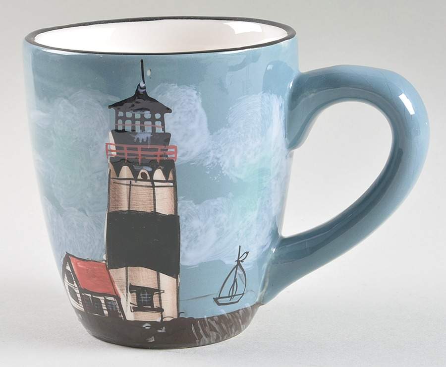 By The Sea (Made In China, Handpaint) Mug by Sakura-1