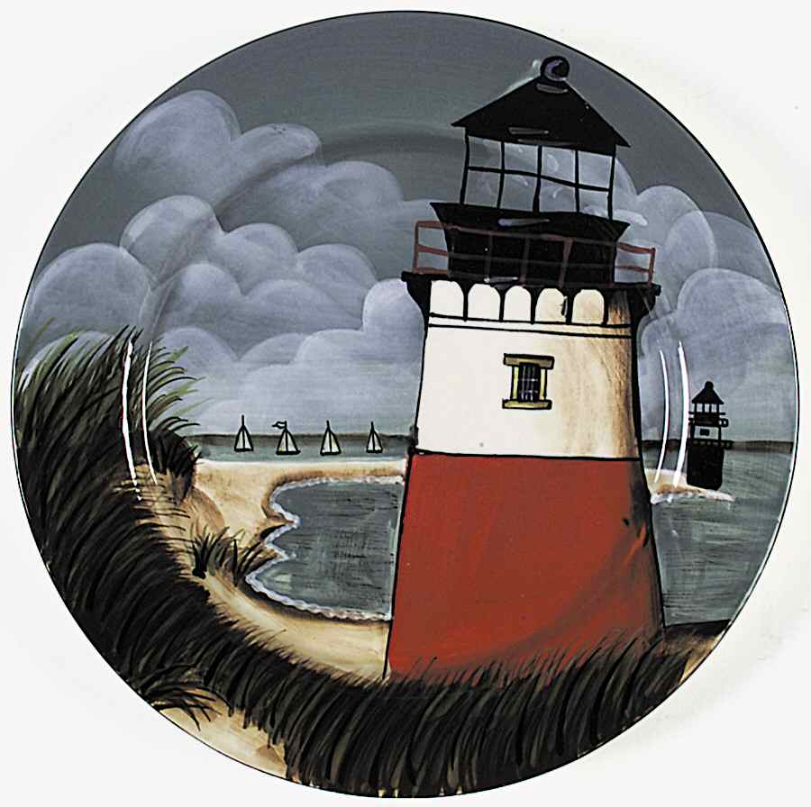 By The Sea (Made In China, Handpaint) Dinner Plate by Sakura-1