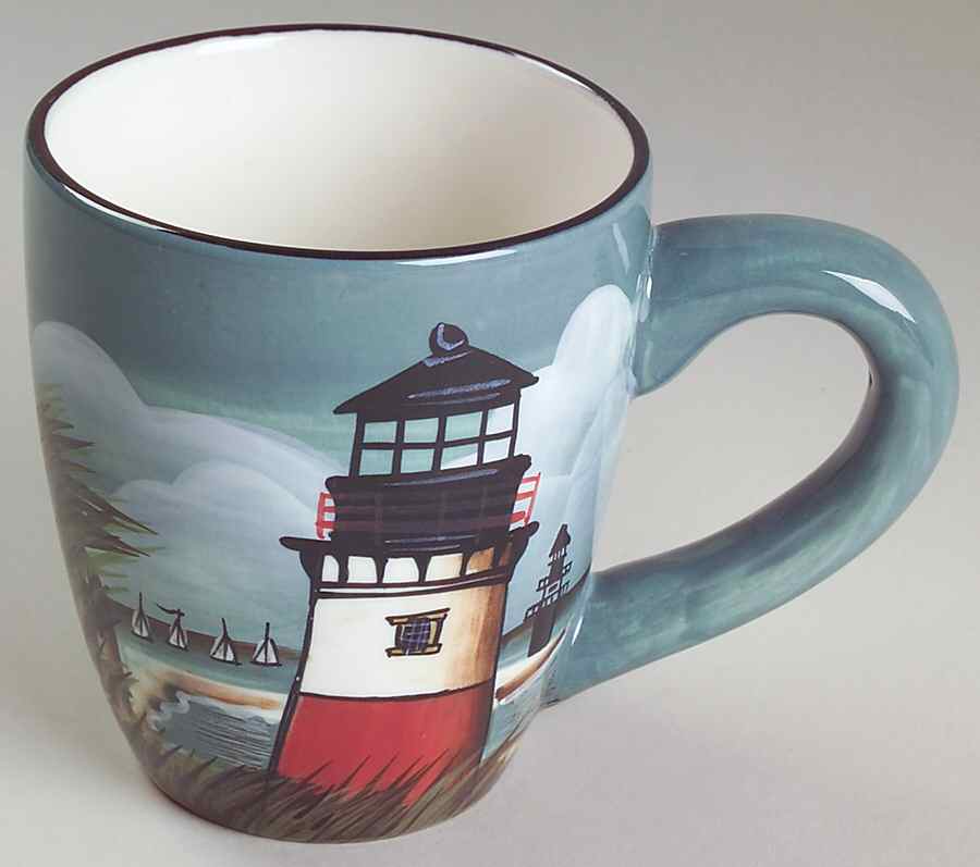 By The Sea (Made In China, Handpaint) Mug by Sakura-1