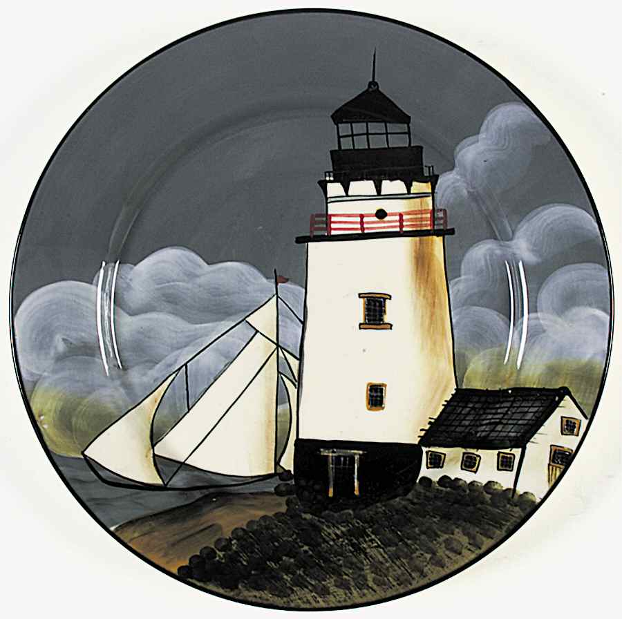 By The Sea (Made In China, Handpaint) Dinner Plate by Sakura-1