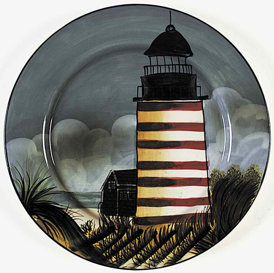 By The Sea (Made In China, Handpaint) Dinner Plate by Sakura-1