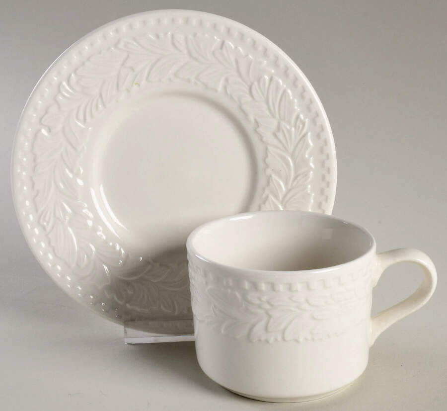 Athens Flat Cup & Saucer Set by Sango-1