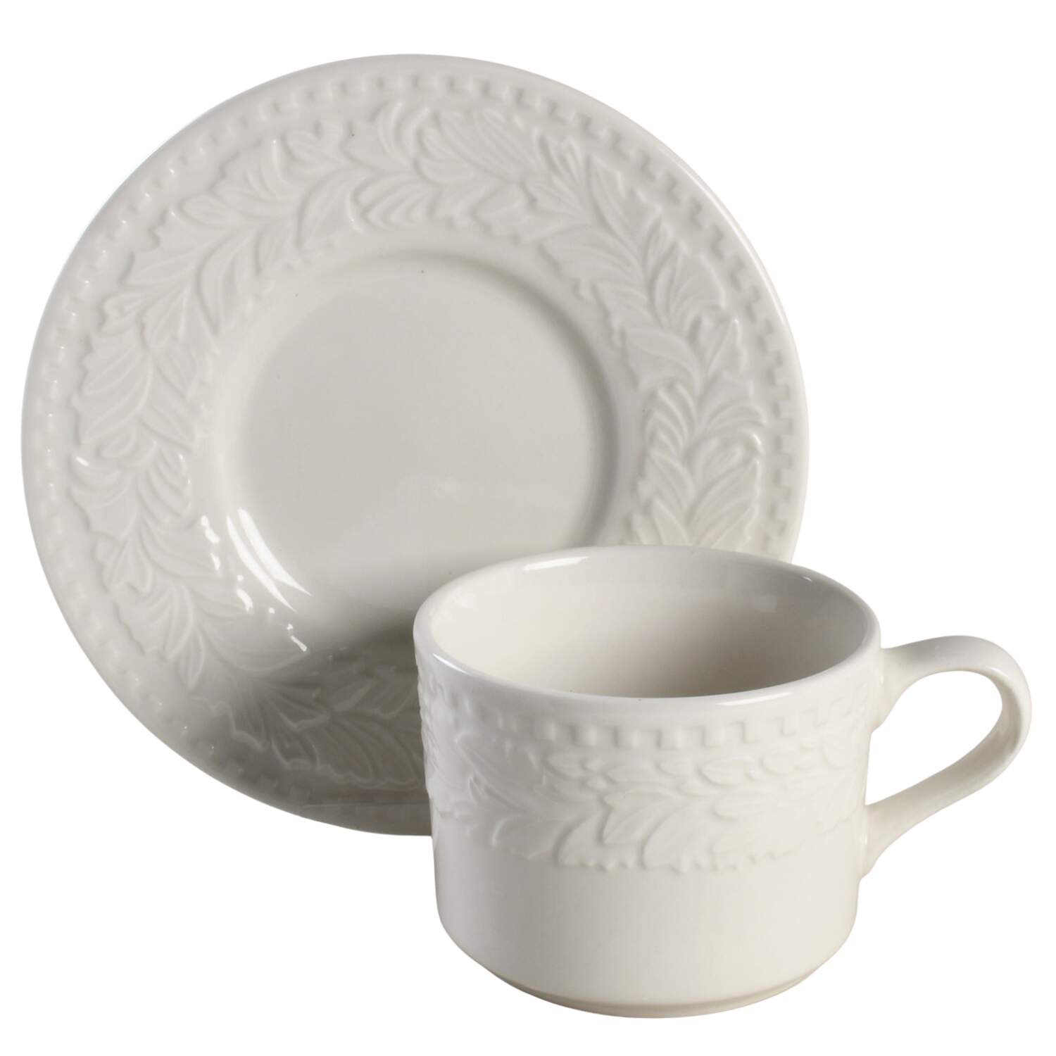 Athens Flat Cup & Saucer Set by Sango-1