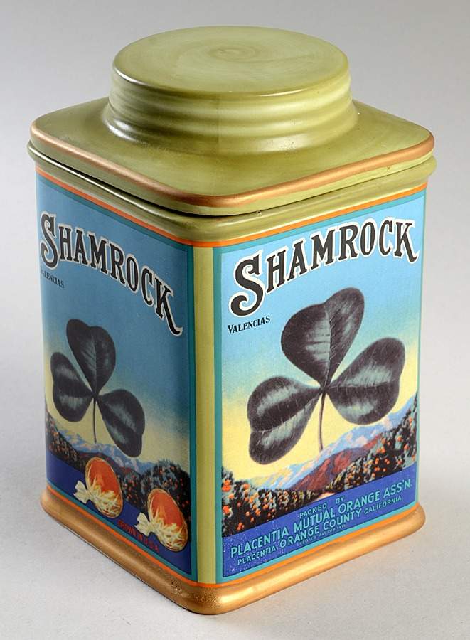 Vintage Labels Small Canister & Lid by Sakura-1