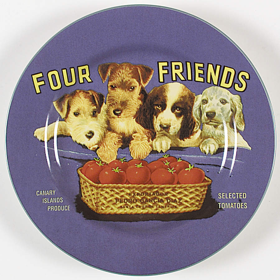 Vintage Labels Salad/Dessert Plate by Sakura-1