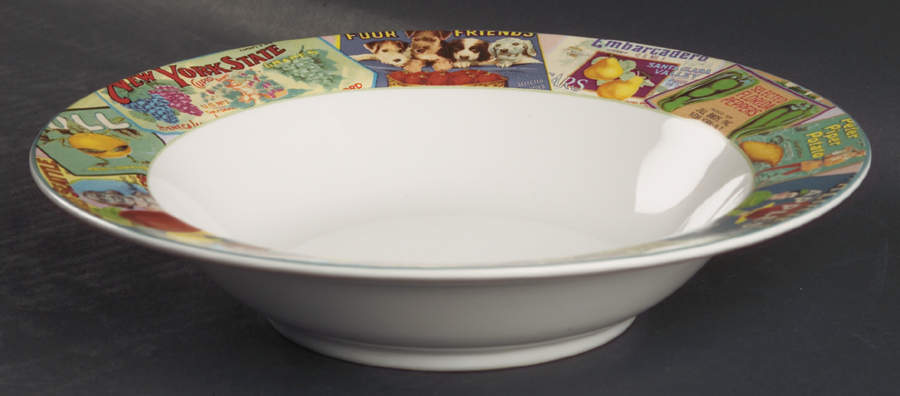 Vintage Labels Soup/Cereal Bowl by Sakura-1