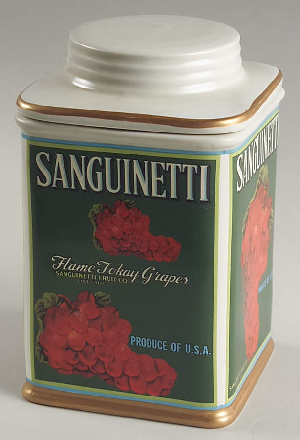 Vintage Labels Small Canister & Lid by Sakura-1