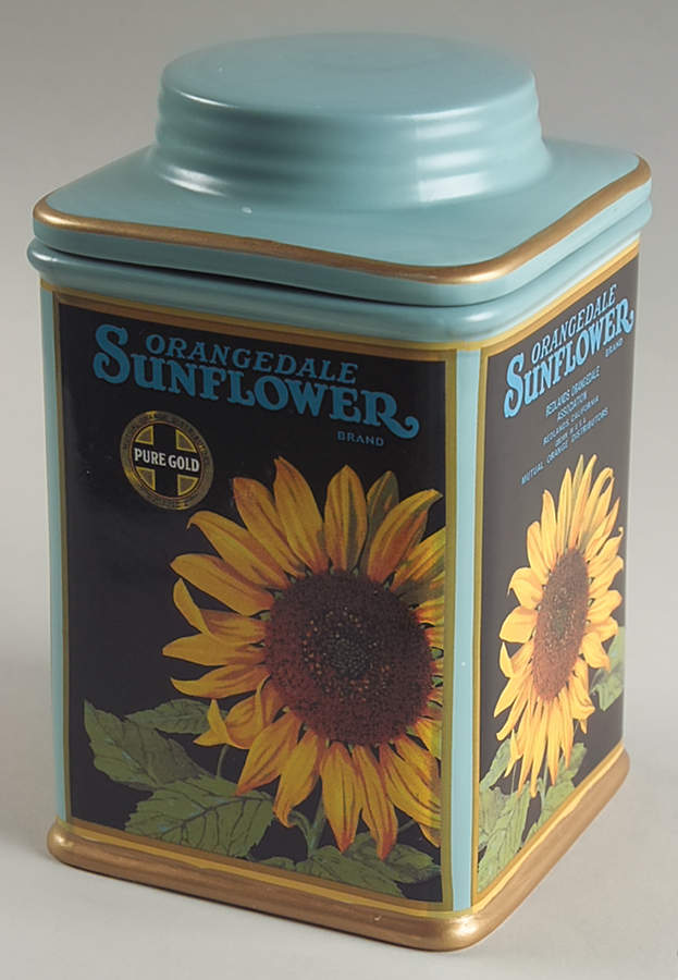 Vintage Labels Small Canister & Lid by Sakura-1