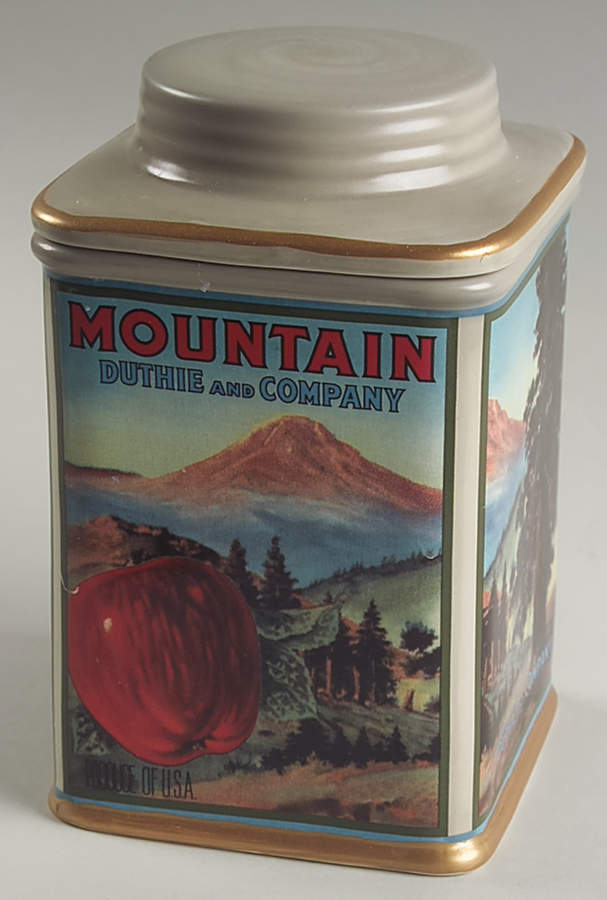 Vintage Labels Small Canister & Lid by Sakura-1