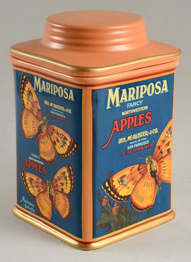 Vintage Labels Small Canister & Lid by Sakura-1