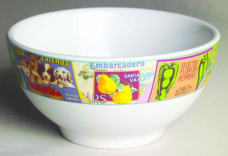 Vintage Labels 5" All Purpose Bowl by Sakura-1