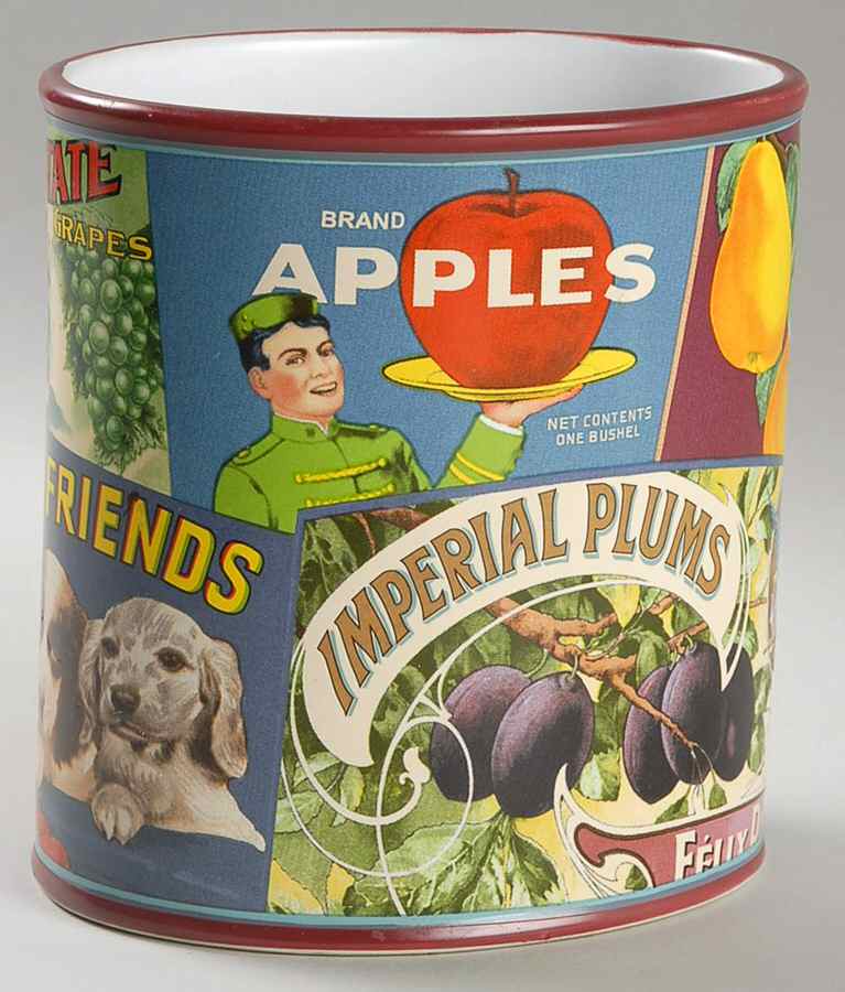 Vintage Labels Utensil Holder by Sakura-1