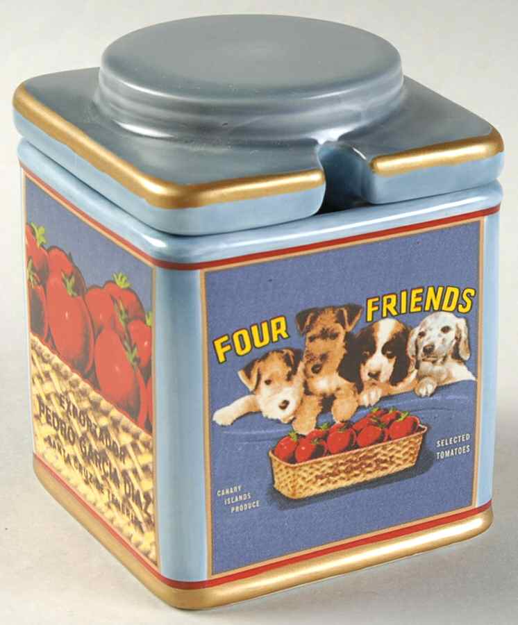 Vintage Labels Sugar Bowl & Lid by Sakura-1