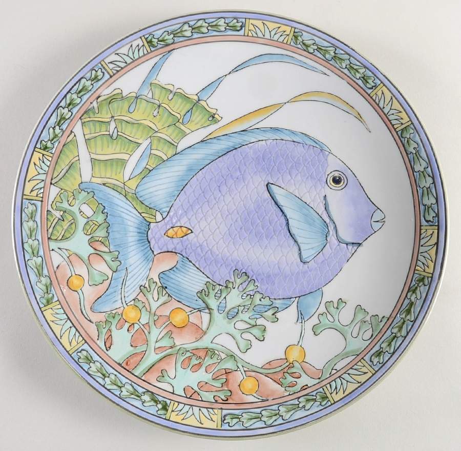 Sea Garden 12" Decorative Plate (Not for Food Use) by Siddhia Hutchinson-1