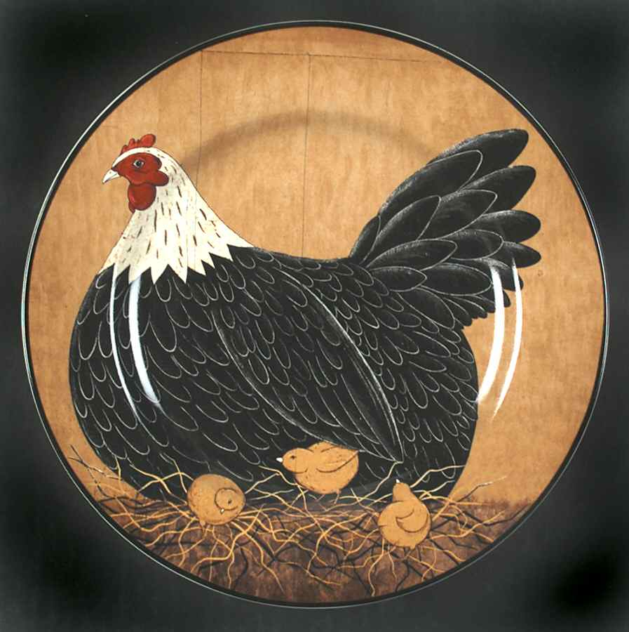 Henny Penny Salad/Dessert Plate by Sakura-1