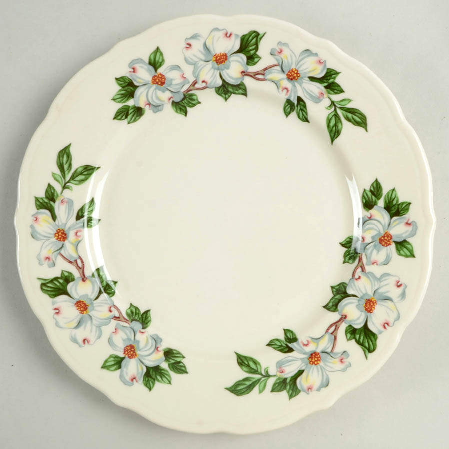 Dogwood (Restaurant, Scalloped, Coupe) Luncheon Plate by Syracuse-1