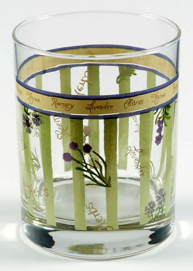 Herb Garden Glassware Double Old Fashioned by Sakura-1