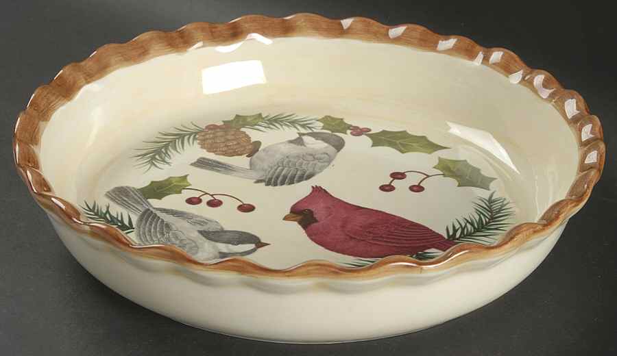 Knollwood 10" Deep Pie Serving Baking Plate by Sonoma Home-1