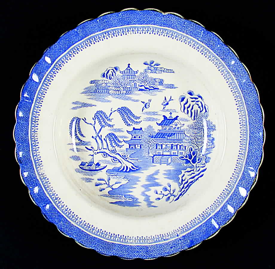 Mandarin (Chelsea, Gold Trim) Rim Soup Bowl by Spode-1