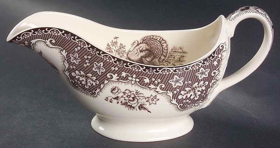 Festival Brown Gravy Boat by Spode-1