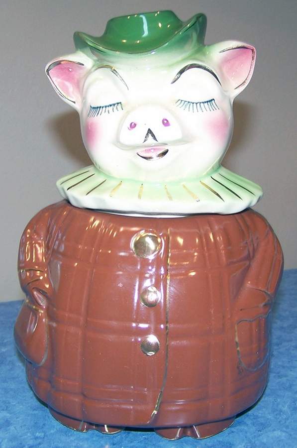 Winnie Pig Bank Head Cookie Jar #3 by Shawnee-1