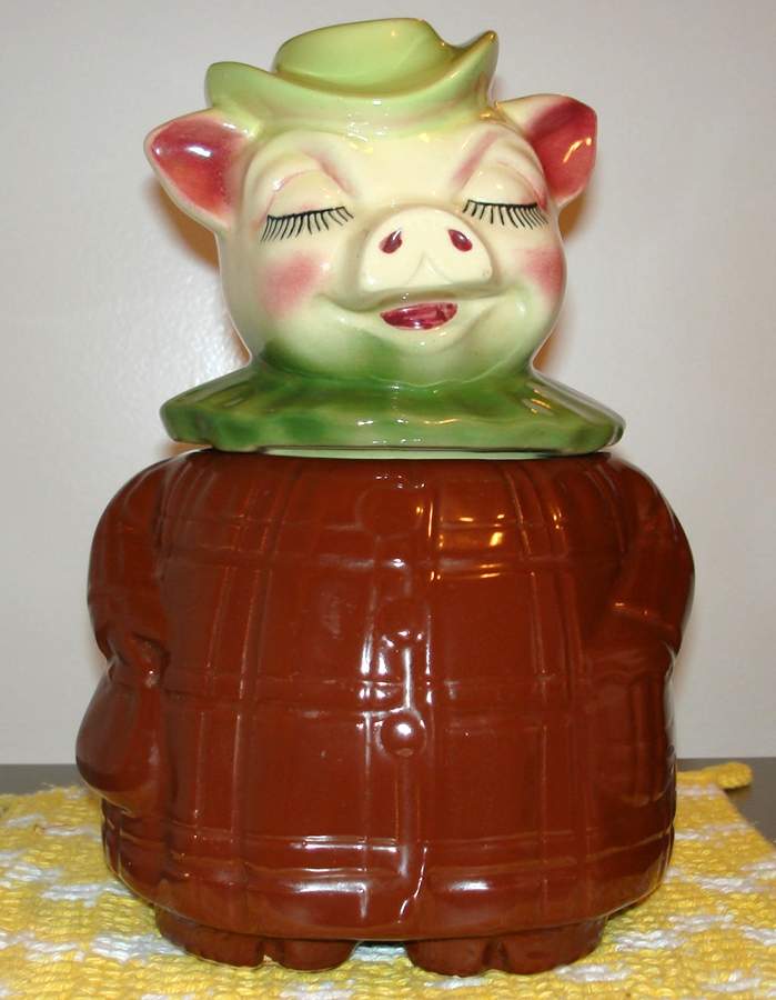 Winnie Pig Cookie Jar & Lid by Shawnee-1
